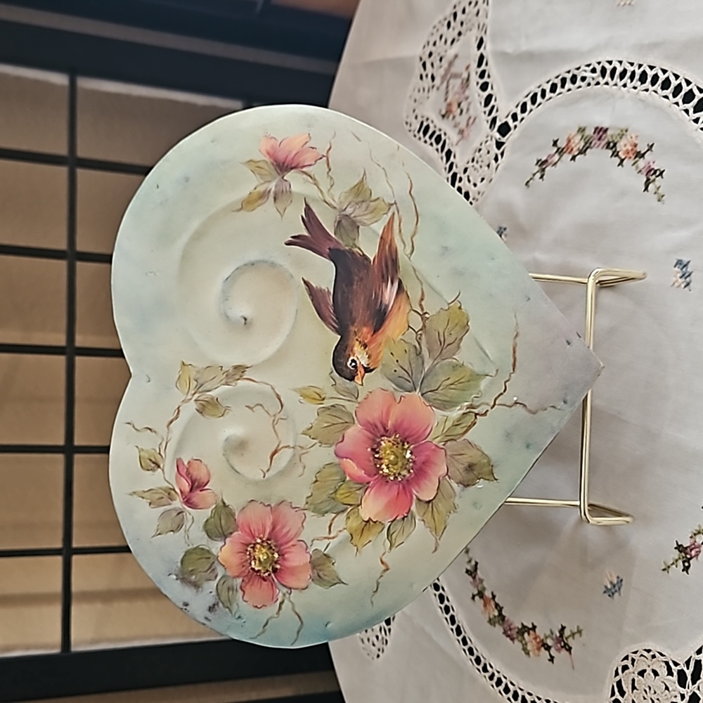 Hand Painted Tin Heart